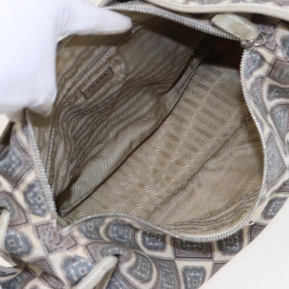 PRADA Shoulder Bag Nylon Beige Auth 81181 - Picture 11 of 16